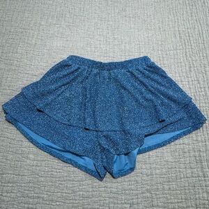 M Peach Love California Blue Sparkly Independence Day Skort 4th Of July USA Made